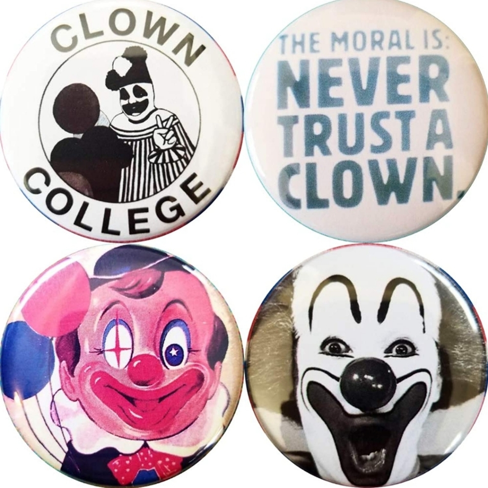 Clowns 4 2.25" inch (57mm) pins Button Badge Circu